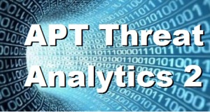 APT Threat Analytics 2